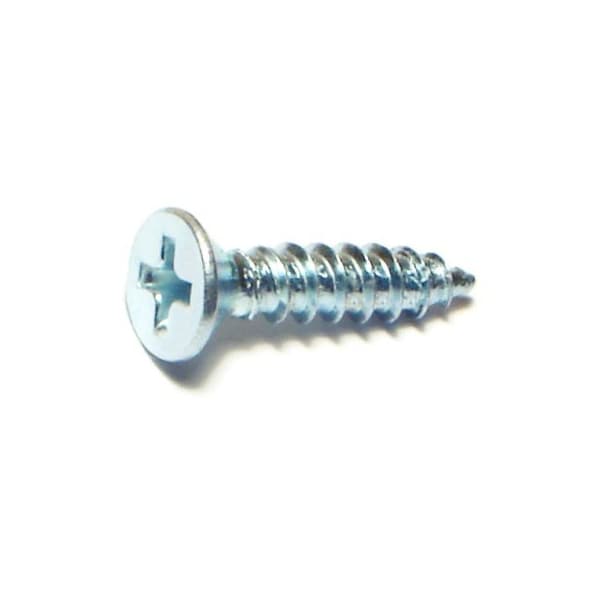 Midwest Fastener Sheet Metal Screw, #8 x 3/4 in, Zinc Plated Steel Flat Head Phillips Drive, 100 PK 03012 - main